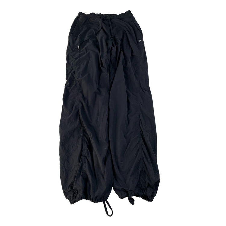 Women's Lululemon Athletica Black Parachute Wide-Leg Track Pants Size M