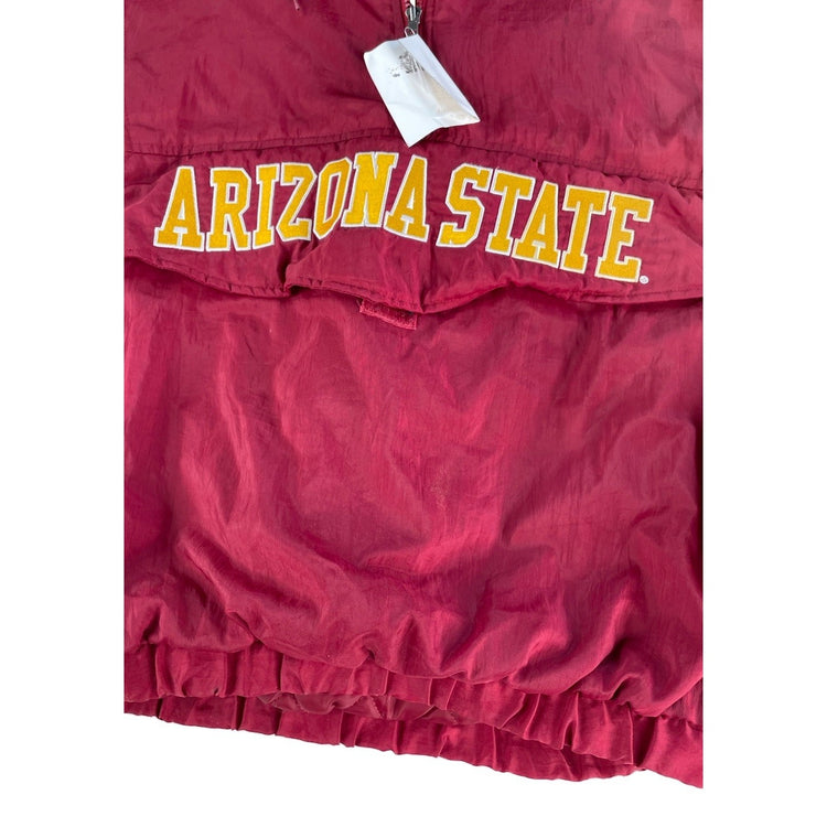 Mens Vintage 90s Majestic Arizona State Sun Devils Half-Zip Puffer Jacket Size M