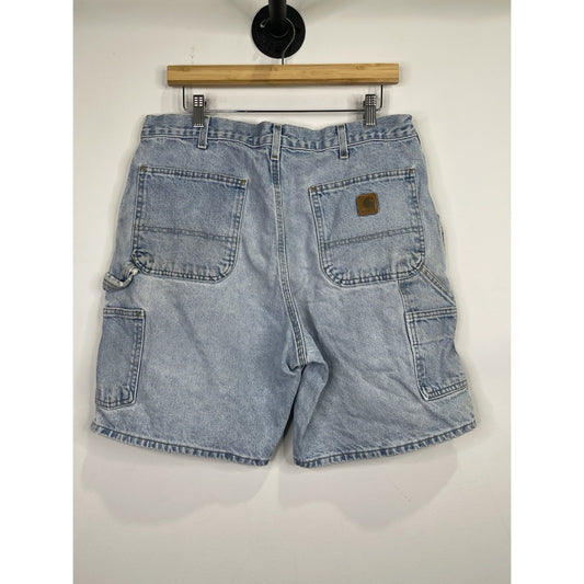 Vintage Men’s Carhartt Light Wash Denim Carpenter Shorts 36x8