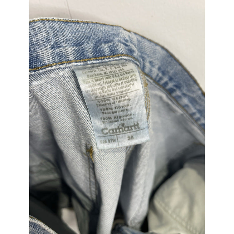 Vintage Men’s Carhartt Light Wash Denim Carpenter Shorts 36x8
