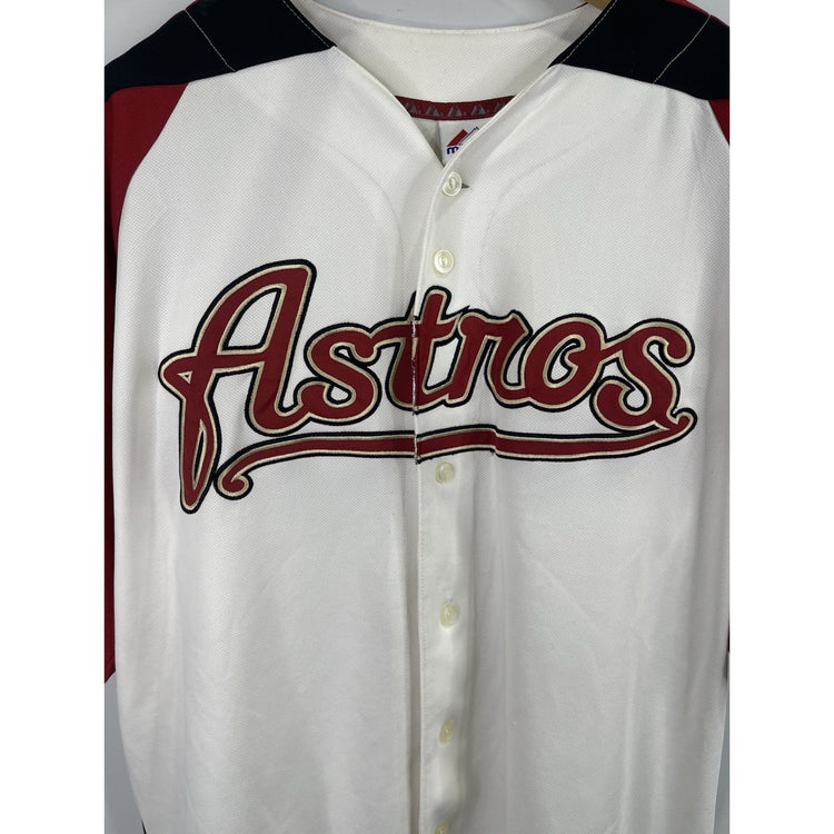 majestic men’s Houston Astros 2000’s white/red jersey 2XL/XL